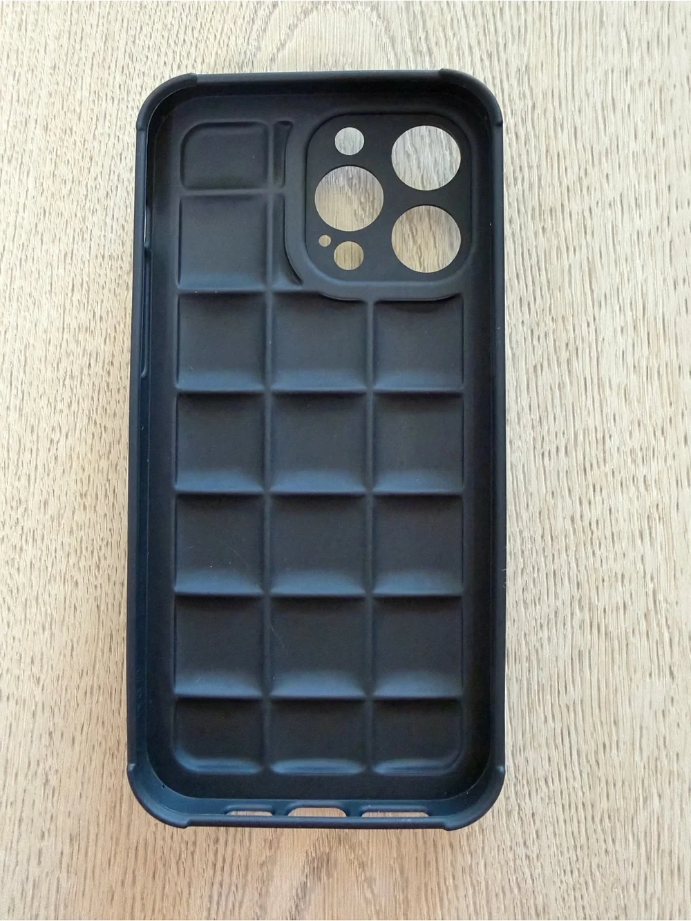 Prada Style Black Quilted Silicone iPhone 14 Pro Max Case